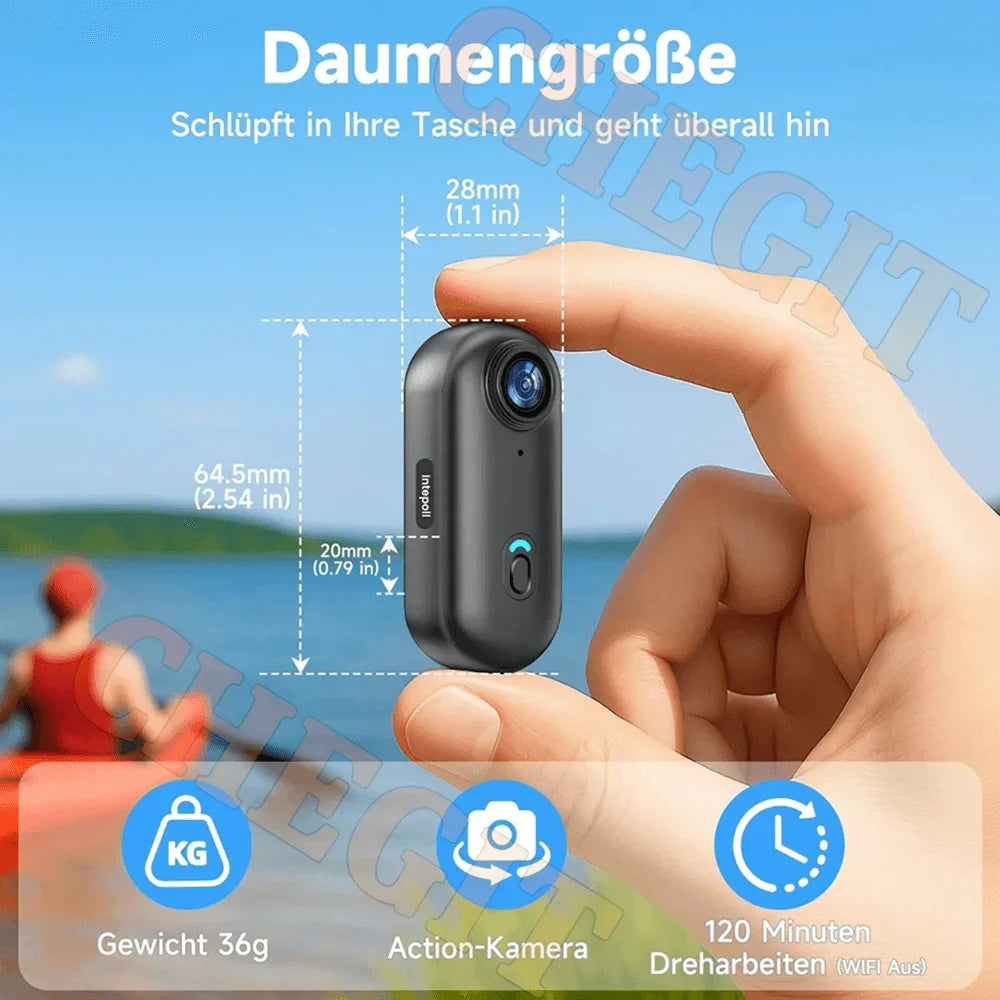 4K HD Motorcycle Mini Recorder Finger WIFI Action Camera Lightweight POV Motorcycle Road Sport Cam Bicycle Vlog Pet Body Camera