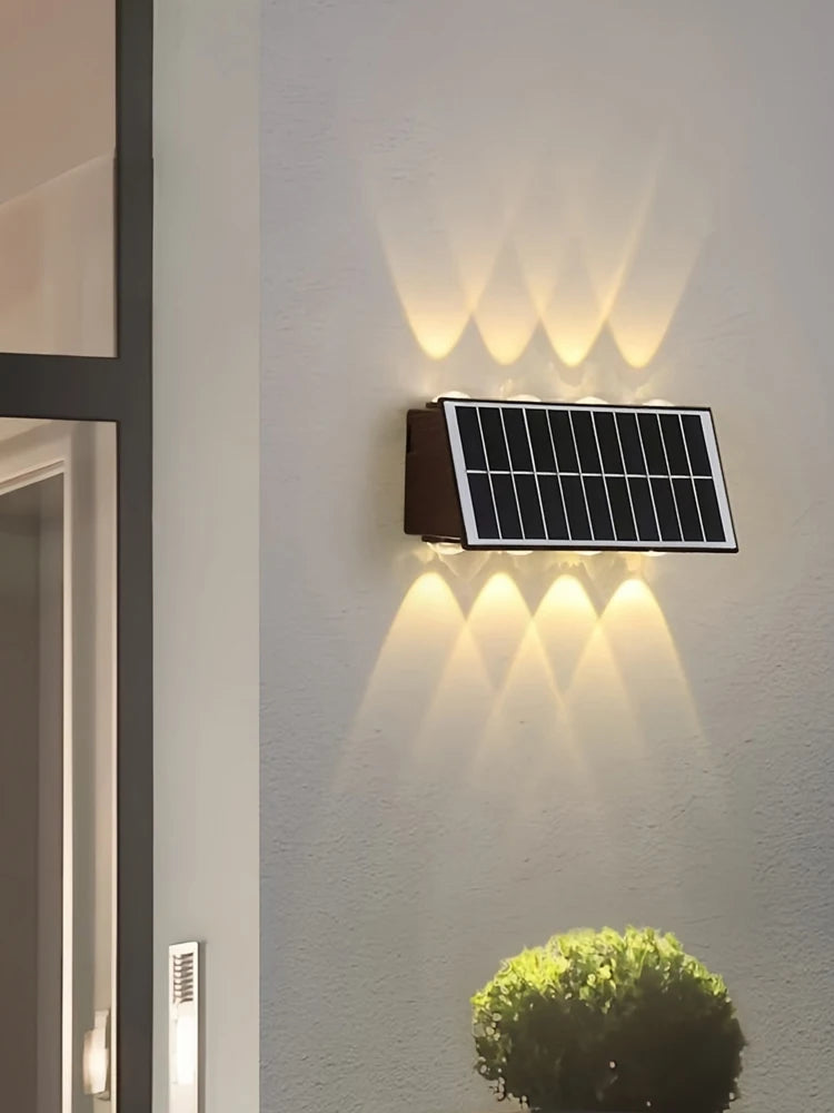 Modern Minimalist Solar Wall Light 4/6/8 LED Outdoor Waterproof Ip65 Garden Hallway Balcony Up and Down Light Wall Light