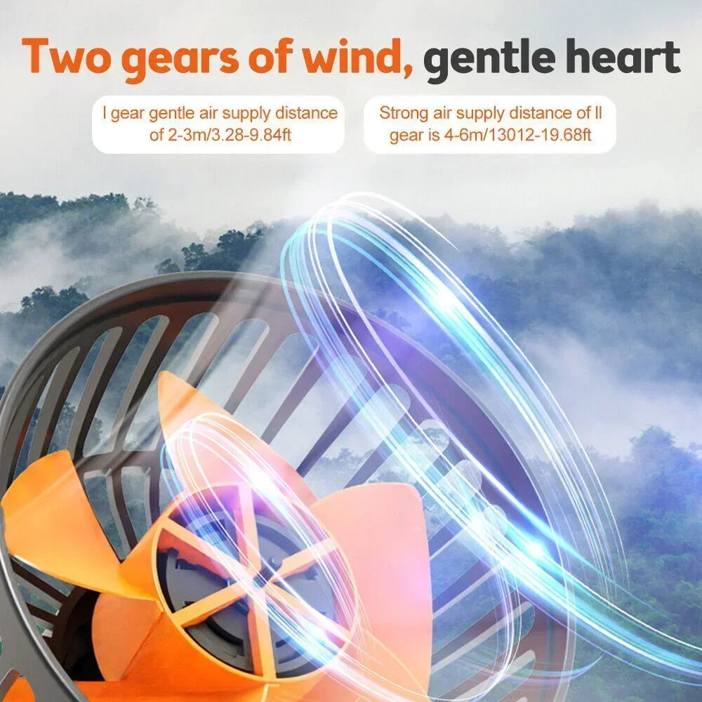 1/2/3 Head Car Fan Summer Air Cooler USB/12V/24V Adjustable 2 Speeds Silent Fan for Home Desk Office & Car