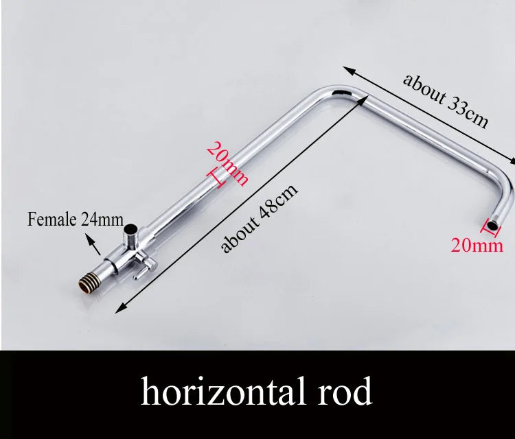 10/20/30/40/50/60/70cm brass/stainless steel shower extension rod, shower lengthen pipe