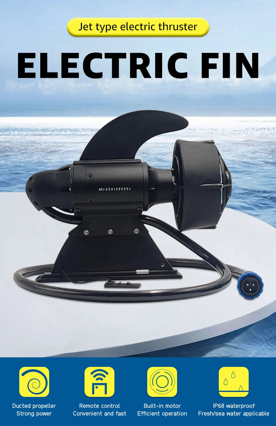 380W 600W Electric Fin Stand Up Paddle Board Push Motor Electric Power Fin SUP Surf Kayak POWER FIN Underwater motor