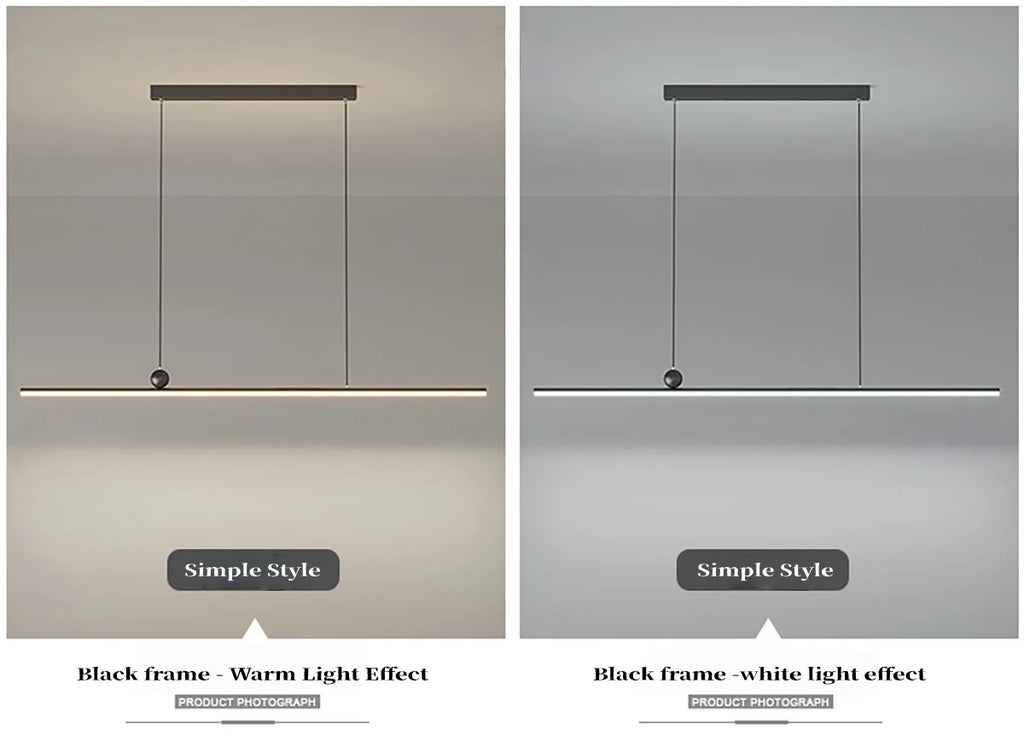 Modern Minimalist Led Pendant Light Minimalist Strip Light Home Decoration Living Room Bedroom Dining Room Light Bar Lighting