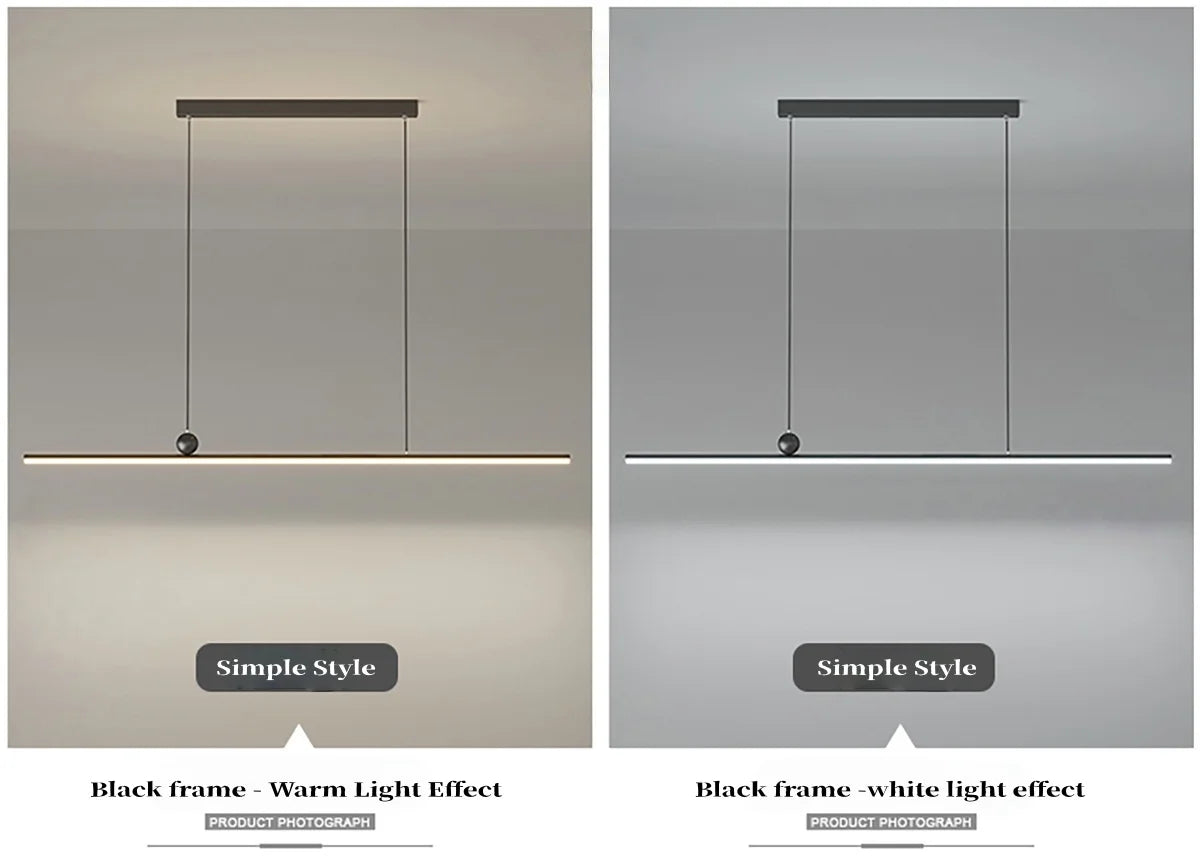 Modern Minimalist Led Pendant Light Minimalist Strip Light Home Decoration Living Room Bedroom Dining Room Light Bar Lighting