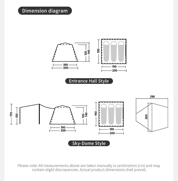 Naturehike Ango S  3 4 Person Tent Outdoor Automatic Tent Family Waterproof Park Tent One-Touch Tent Portable Sun Shelter Tent