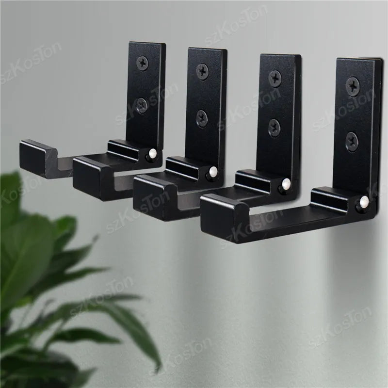 Folding Wall Hook Hidden Robe Towel Coat Hook Aluminum Alloy Hook for Home Kitchen Bathroom Black Sliver Towel Hanger