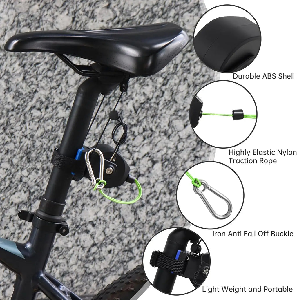 Extendable Bike Trailer - Adult-Accompanied Cycling Elastic Trailer System, TrailerCompatible with Mountain/Road/Electric Bikes,