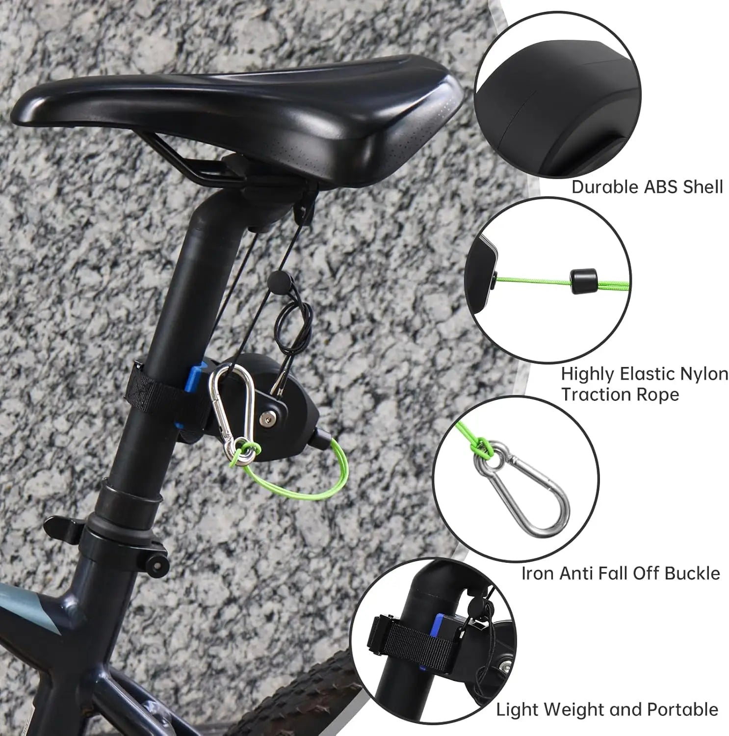 Extendable Bike Trailer - Adult-Accompanied Cycling Elastic Trailer System, TrailerCompatible with Mountain/Road/Electric Bikes,