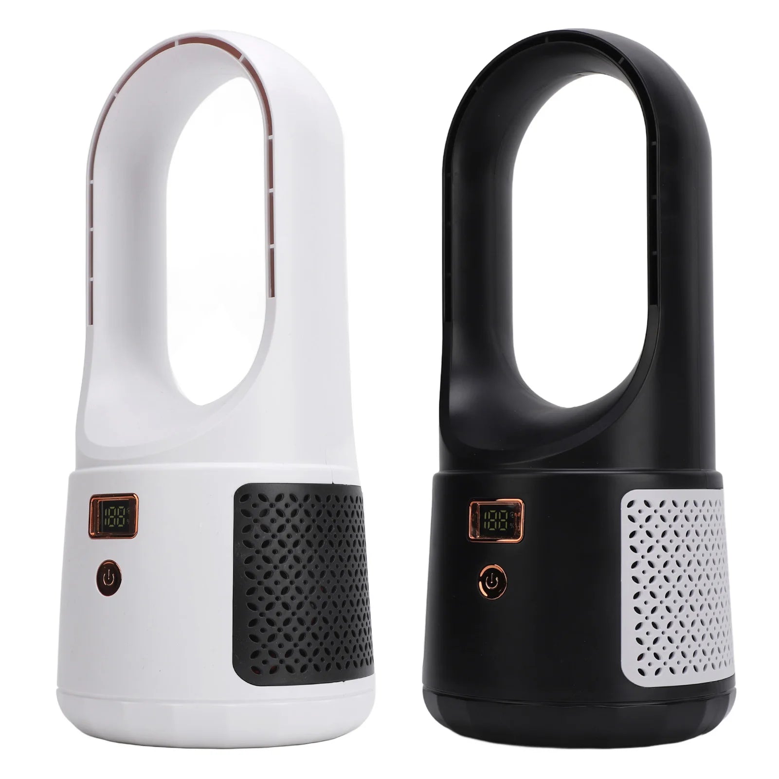 Desk Fan Powerful Airflow Energy Efficient 6 Speeds Wind Turbocharged Quiet Portable Bladeless Fan with Power Display for Home