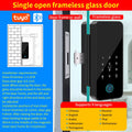 Multifunctional Smart Glass Door Lock Electronic Digit Biometric Fingerprint Tuya App Key Electric Smart Life Digital Door Lock