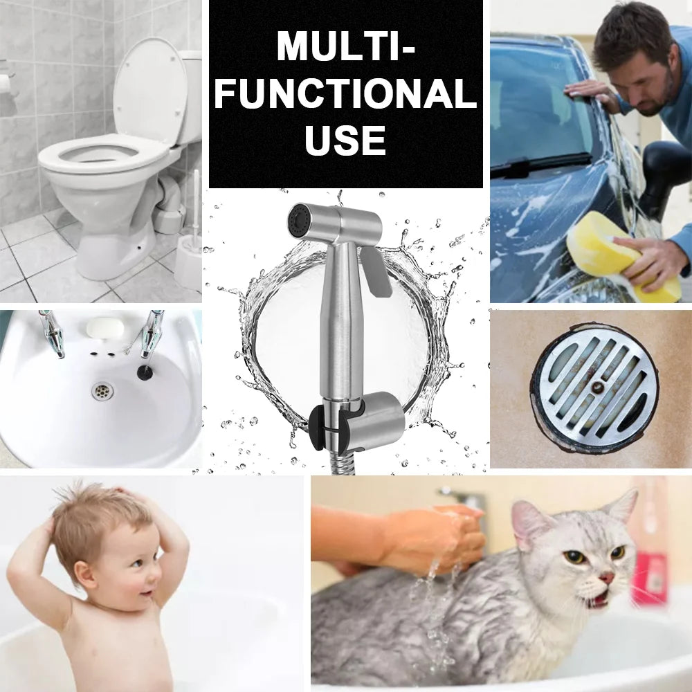 Stainless Steel Hand Bidet faucet Handheld shower head self cleaning For Bathroom hand sprayer Bidet sprayer set For toilet