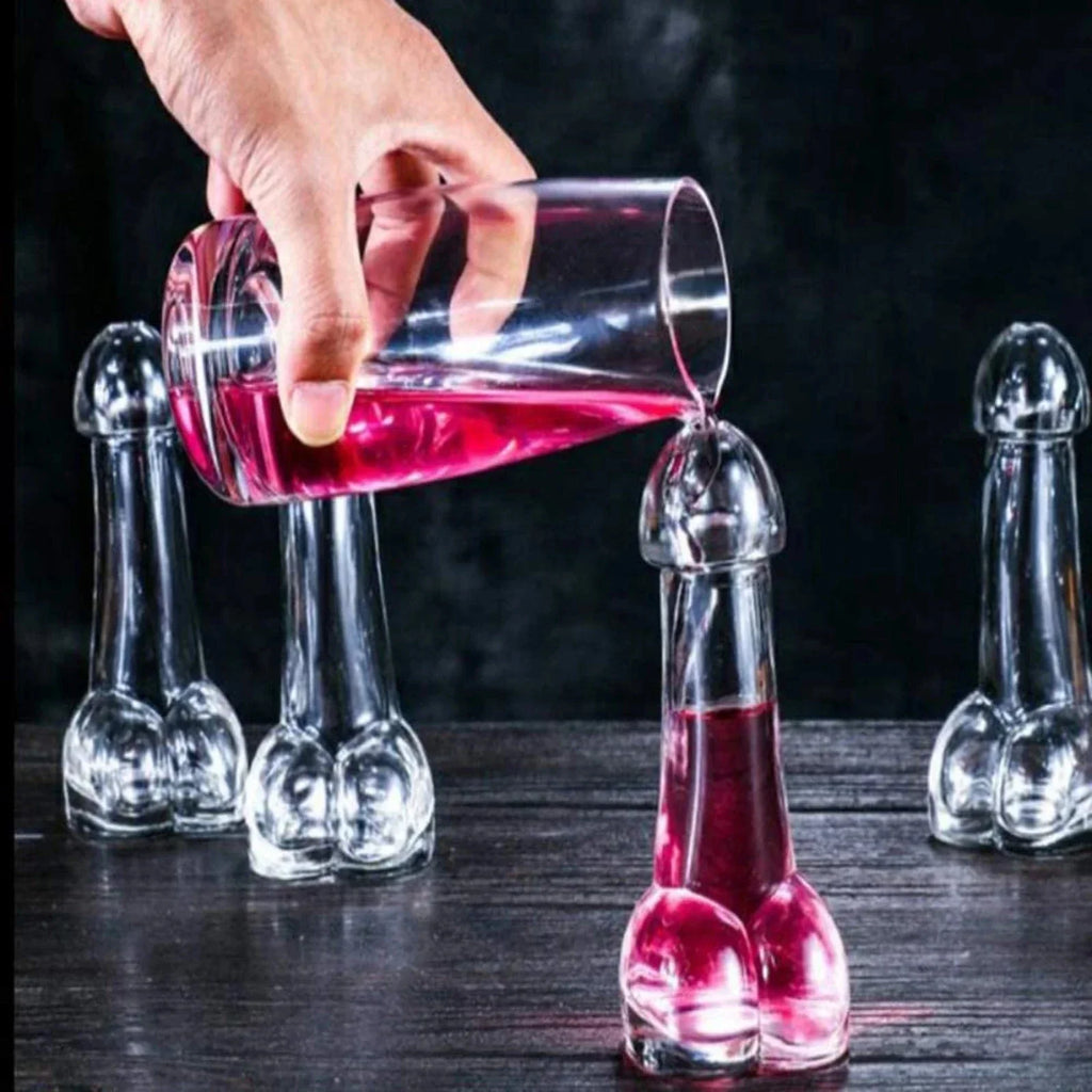 Clear Small Glass Bottle Cocktail Glasses for Club Party Night Bar KTV Show No Sprinkle Novelty Drinking Glasses