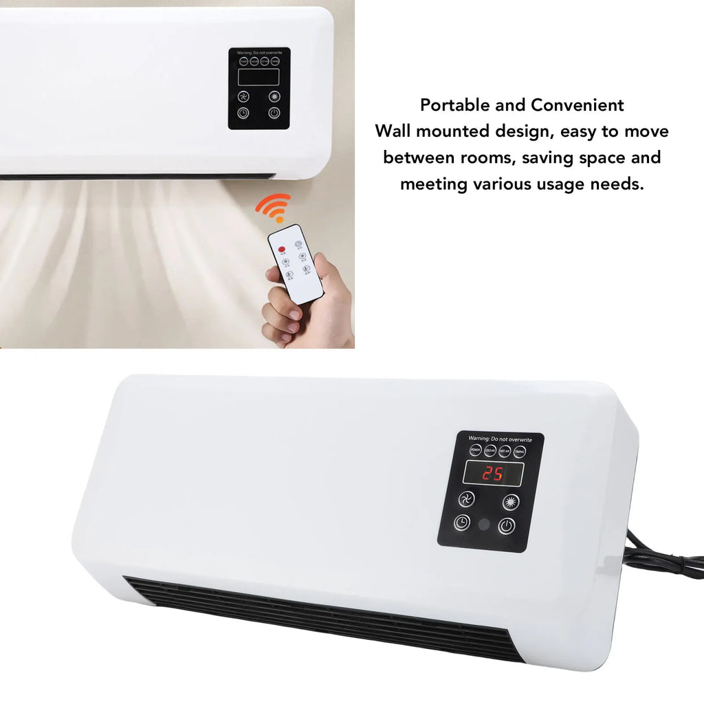 Wall Mounted Air Conditioner Low Noise Wall Hanging Heater Cooler Space Saving Efficient Multifunctional for Home Bedroom