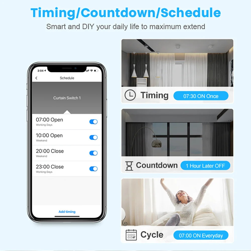 WiFi Smart Switch Automation Breaker Smart Home House APP Remote Control and Voice Control Wireless Remote Control Switch Relay