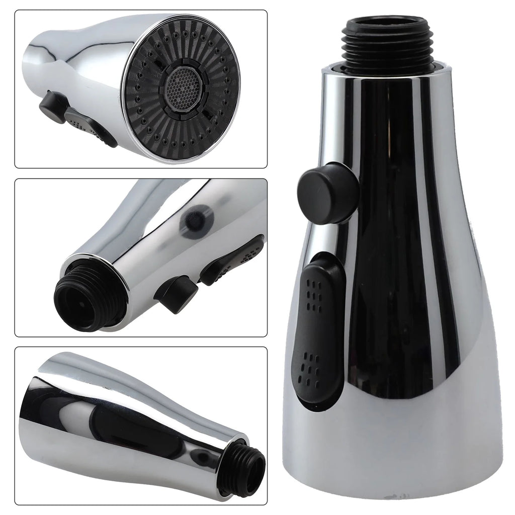 Faucet Sprayer Head Shower Nozzle Kitchen Sink Pull-out Faucet Kitchen Spare Replacement Tap Sprayer 3 Modes 1/2" Connection