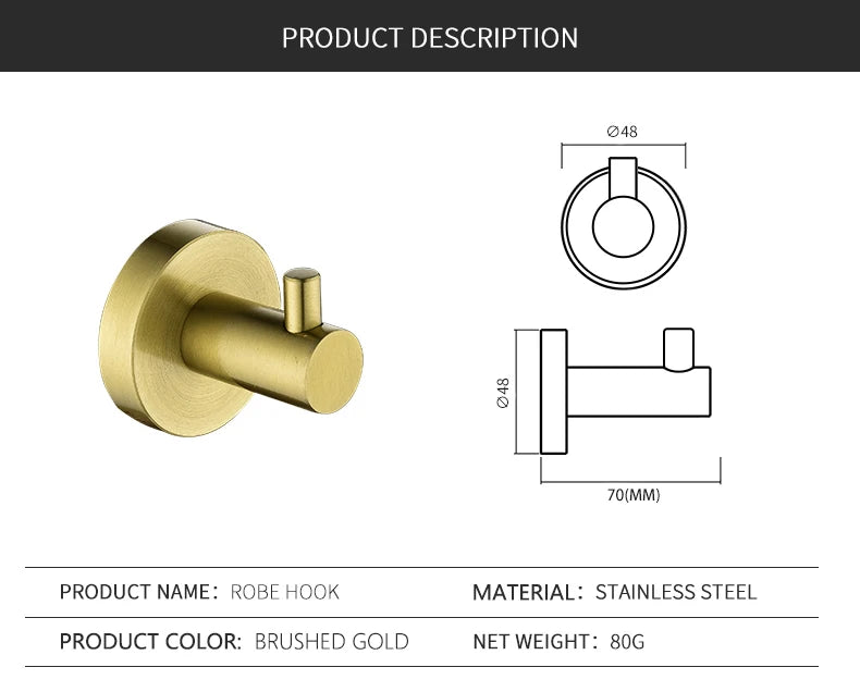 Bathroom Accessories Towel Rack Shelf Paper Holder Stainless Steel Toilet Brush Holder Hand Towel Ring Robe Hook Hanger Chrome