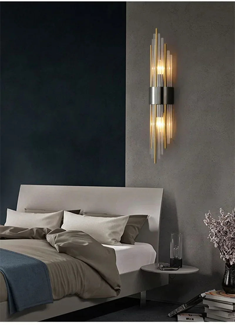 Luxury Wall Lamp Modern LED Gold Wall Light Indoor Lighting Wall Sconce Home Decor for Living Room Bedroom Bedside Stairs Lamps