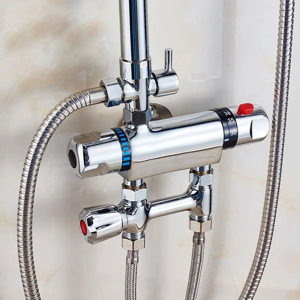 Home 1/2" Outlet Shower Valve Bathroom Accessories Exposed Bar Shower Mixer Bathroom Faucet Valve Tap