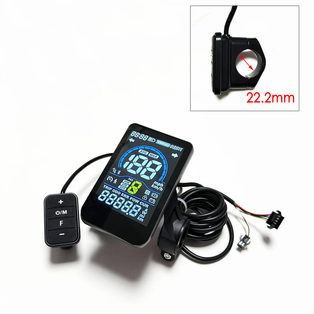 E-Scooter Brushless Motor Controller 9 MOSFET 24V 36V 48V 350W 500W 25A-30A With UART No.2 LCD Display, PAS,Throttle for E-Bike
