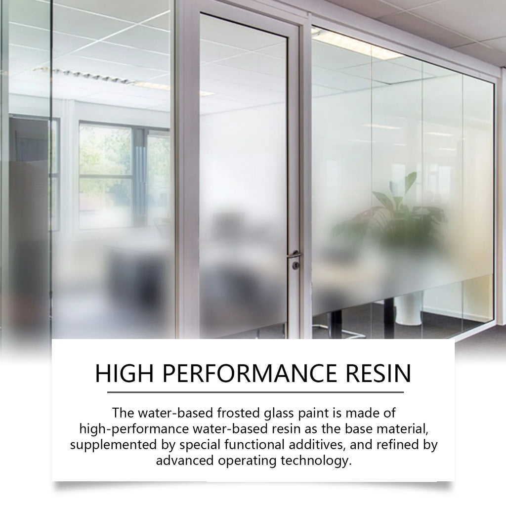 Matte Glass Paint For Windows And Doors Privacy Coating With Misty Effect Quick Drying Water Based Formula