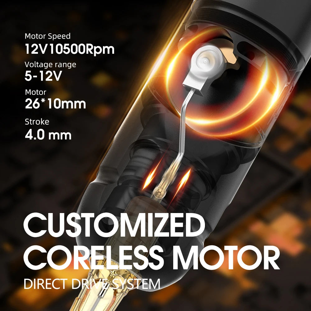 Ambition New Soldier Rotaty Battery Pen Wireless Tattoo Machine Portable Power Pack 2400mAh LED Digital Display For Body Art