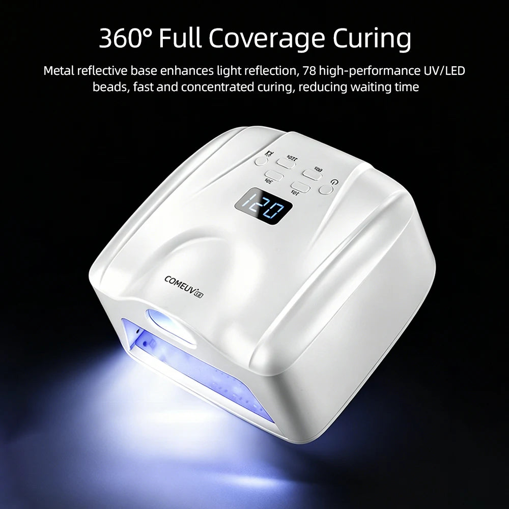 Comeuv Nail Lamp Single Toe Single Finger Gel Nail Curing Lamp Full Hand Fast Drying LED Light Nail Dryer Auto Sensor Dual Lamp