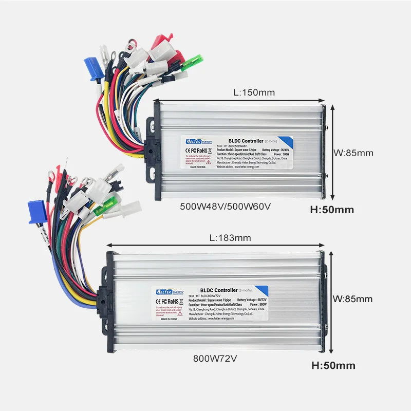 Electric Bicycle Accessories 36 48 60V Electric Bike 350-1000W Brushless DC Motor Controller For Electric Bicycle E-bike Scooter
