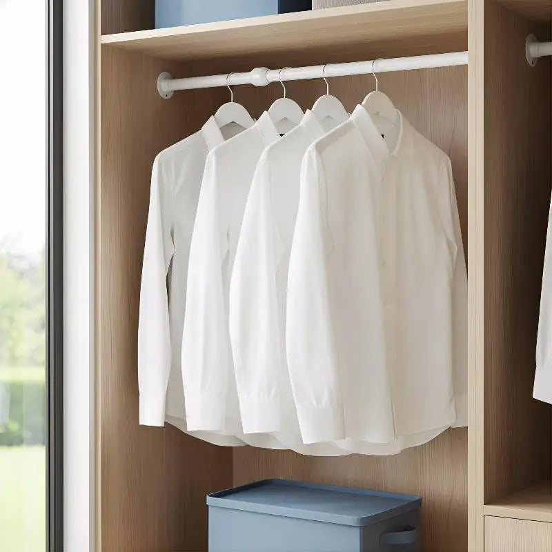 Effortless Home Organizer - Adjustable Spring-Loaded Rod - Perfect for Kitchens, Bathrooms & Doorways Without Drilling