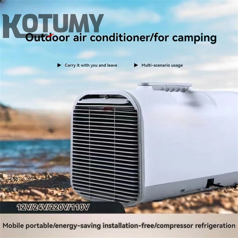 Portable Air Conditioners Outdoor Camping Air Cooler With Remote Control Audio Function Intelligent Hidden Panel 110v/220v/24v/1