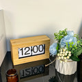 Table Clocks Aesthetic Mechanical Wooden Stylish Clocks Flip Page Digital Home Decor Table Bedside Clock Room Decorating Clock