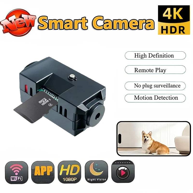 HD Mini Camera Night Vision Lightweight Portable Premium Cams Motion Detection Wireless Surveillance Camera Home Safety Security