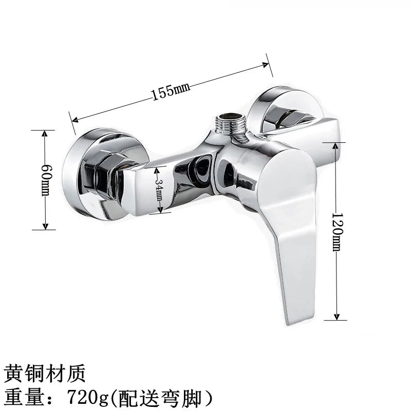 Brass Shower Faucet Mixer Valve Set with Shower Head and Hidden Switch for Bathroom Hot and Cold Water Tap  Bath