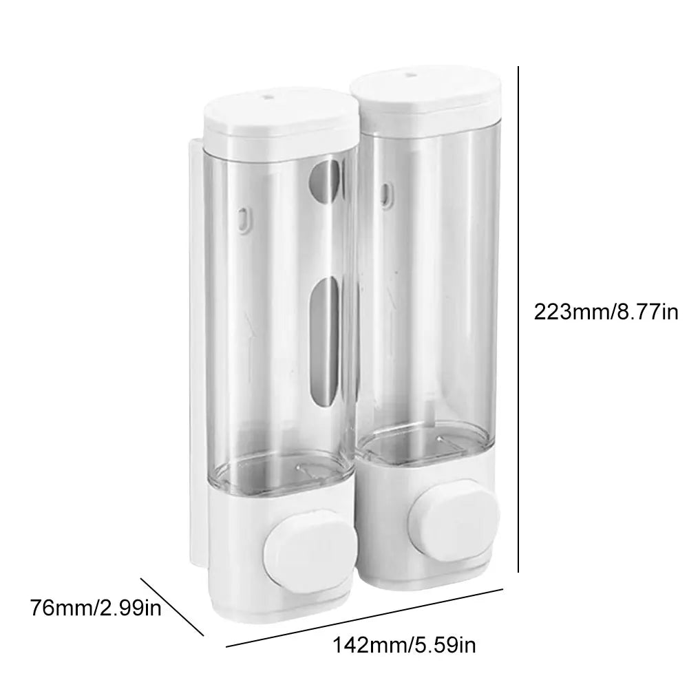Wall Mounted Bathroom Liquid Soap Dispenser Three Head Hand Sanitizer Holder Wall Mount Soap Shampoo Gel Shower Liquid Container