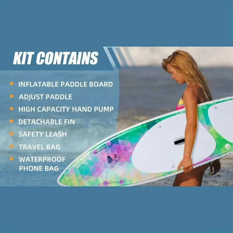 320Cm inflatable vertical paddle board SUP board with removable fins, suitable for adults/children