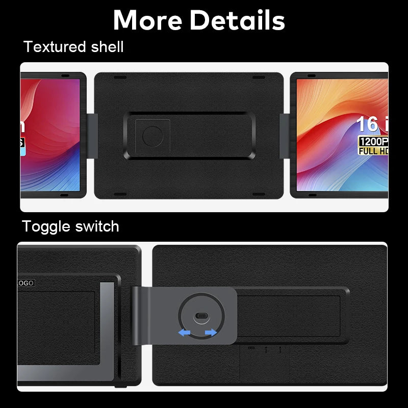Portable  16 Inch Detachable Screen  Extender Horizontal & Vertical Laptop Screen Extender for Windows