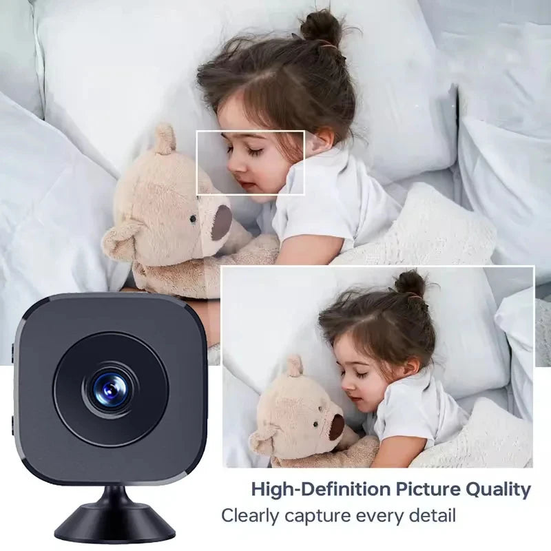 Mini Security Camera Pro 4K FullHD WiFi Surveillance With 2 Way Audio Motion Detection Infrared Night Vision Security Cam
