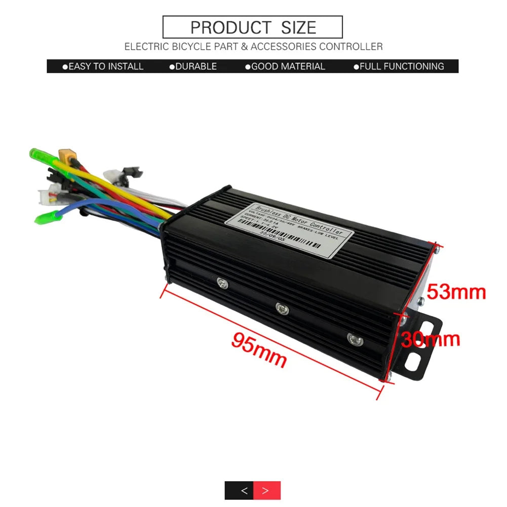 36/48V E-bike Sine Wave 26A 500/750W SM Three Mode Brushless Controller For Electric Bicycle Tricycle Ebike E-Scooter Parts