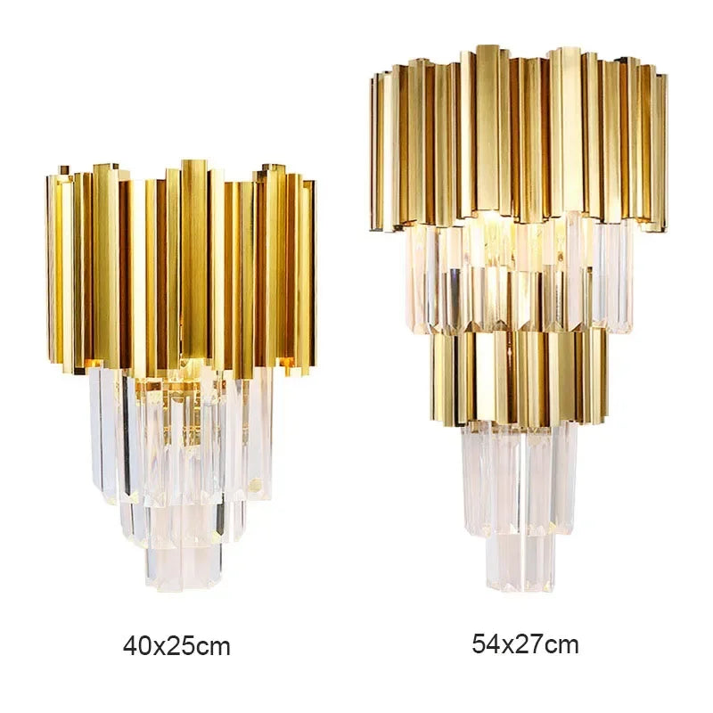 Modern Luxury Crystal Minimalist Creative Living Room Background Wall Staircase Wall Lamp Bedroom Bedside Lamps