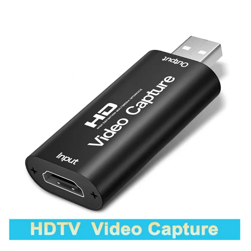 HDMI-compatible Video Capture Card 1080P USB 2.0 Video Grabber for PS4 Game DVD Camcorder Camera Record video Live Streaming ﻿