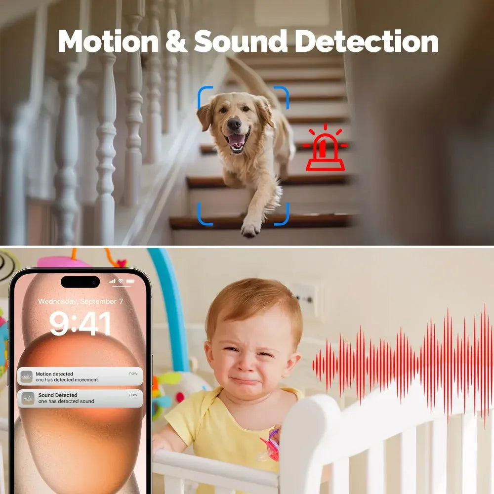 Tuya Smart Home Security Camera Wifi Indoor IP 2K AI Detection Night Vision Auto Tracking Baby Monitor 2-Way Audio Surveillance