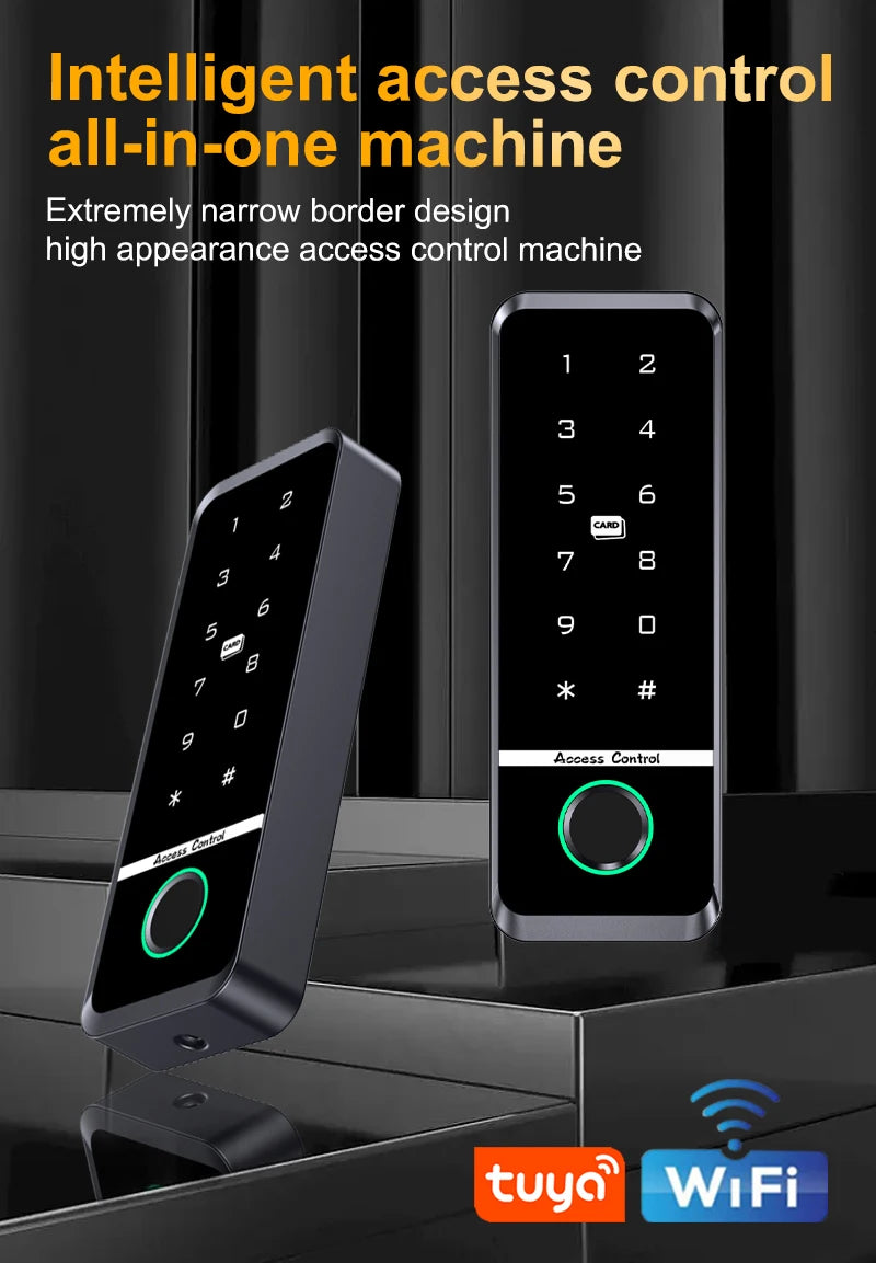 Tuya Smart Door Lock Fingerprint Access Control Home Security Electronic Gate Opener RFID Keypad Biometric Digit Magnetic Reader