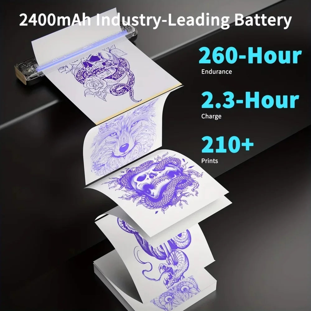 Professional Tattoo Transfer Machine For Ios/Android/Pc Thermal Printing Free Printing Paper Professional Beginner