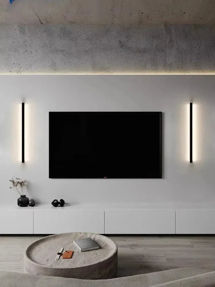 Modern Minimalist LED Wall Lamp Luxury Long Strip Light for Living Room Bedroom Bedside Ceiling Sofa Background Aisle Lighting