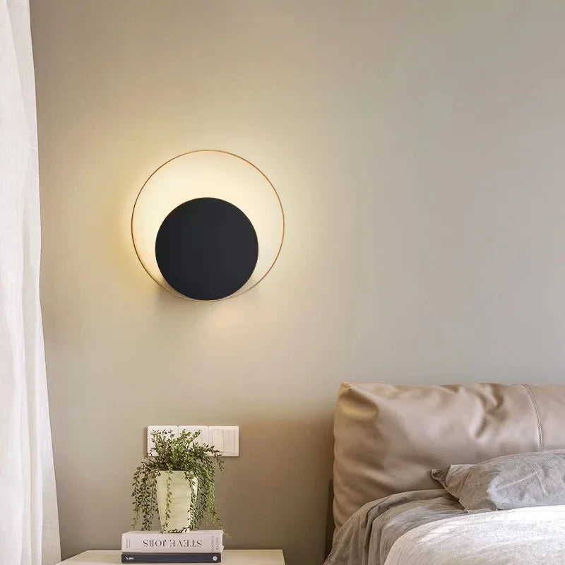 Nordic Modern Light Luxury Marble Wall Lamp Bedroom Background Led Lighting Decoration Creativity Mirror Aisle Sconce Indoor