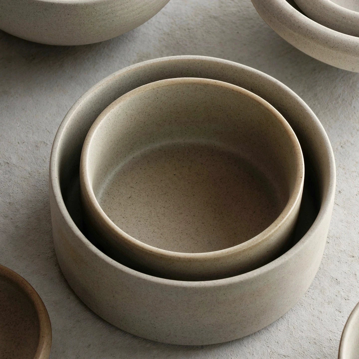 Retro Raw Earth Speckled Matte Ceramic Straight Bowl 4.3&5.5in Japanese Stoneware Rice Soup Noodle Side Dish Serving Bowl