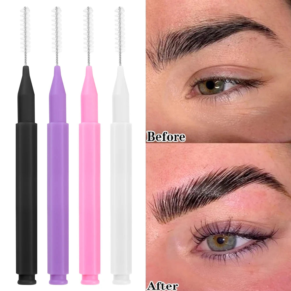 10/50PS Portable Mini Eyebrow Brushes Disposable Eyelash Brow Lifting Brush Applicators Lash Extension Comb Beauty Makeup Tools