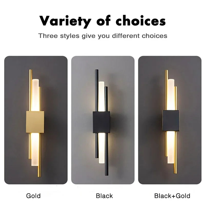 Led Wall Lamp Nordic Indoor Lighting Bathroom Wall Sconces Light Fixture Living Room Corridor Bedroom Decoration Led Wall Light