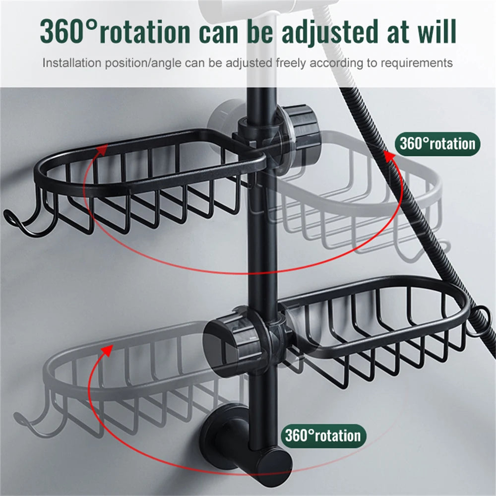 Bathroom Shower Rack Storage Rack Perforated Shower Storage Sponge Unidirectional Drainage Storage Rack Household And Household