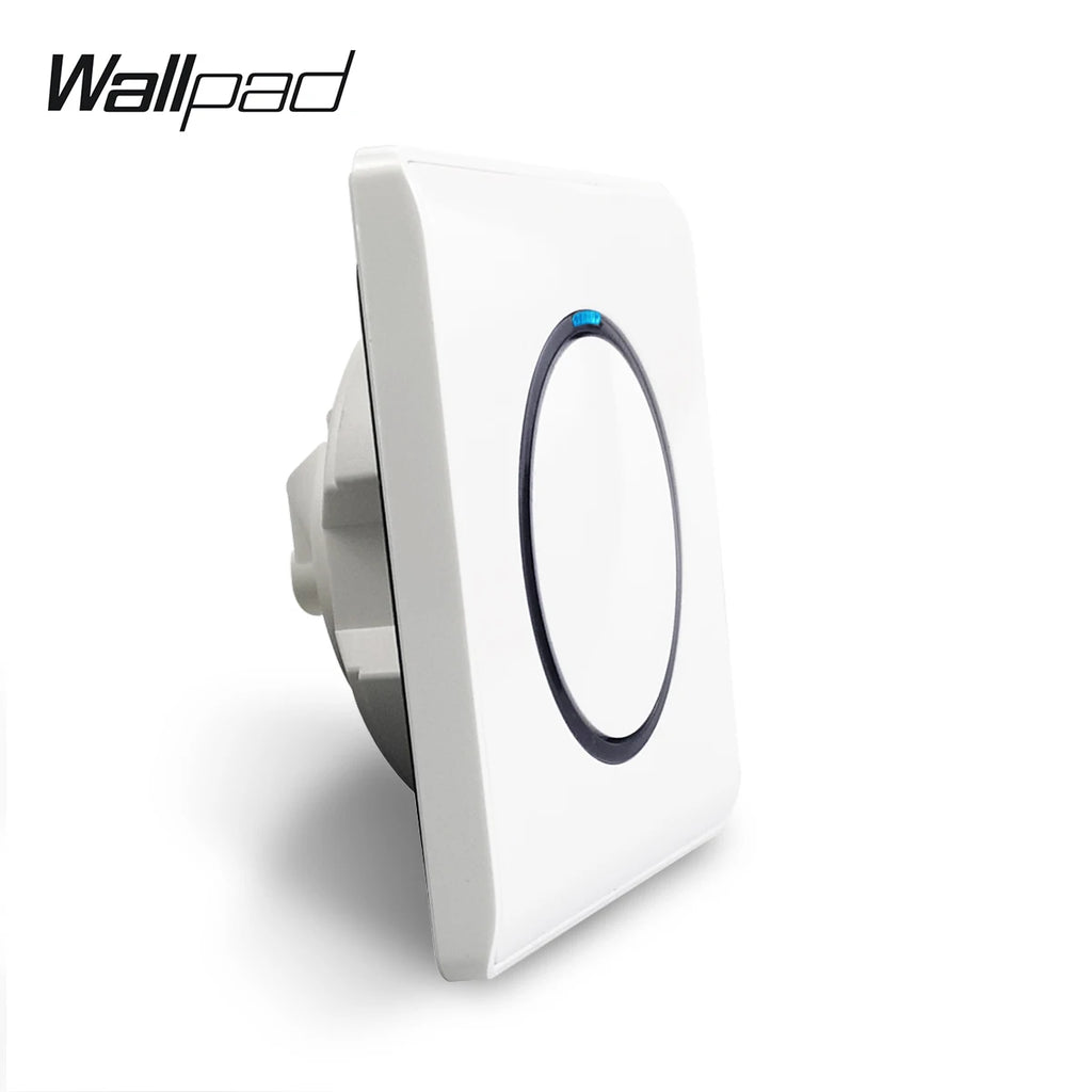 1 2 3 4 Gang Switch with LED Indicator White Plastic PC Panel On and Off Push Button Rocker 1 2 Way