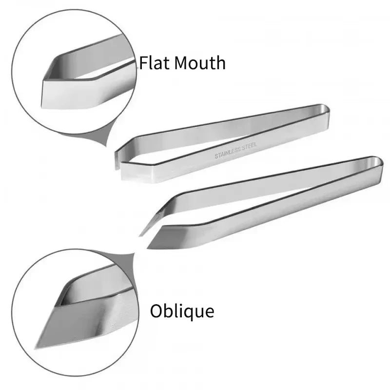 1pcs 430 Stainless Steel Fish Bone Tweezers Pincer Clip Puller Remover Tongs Fish Bone Plucking Clamp Kitchen Gadgets Tool