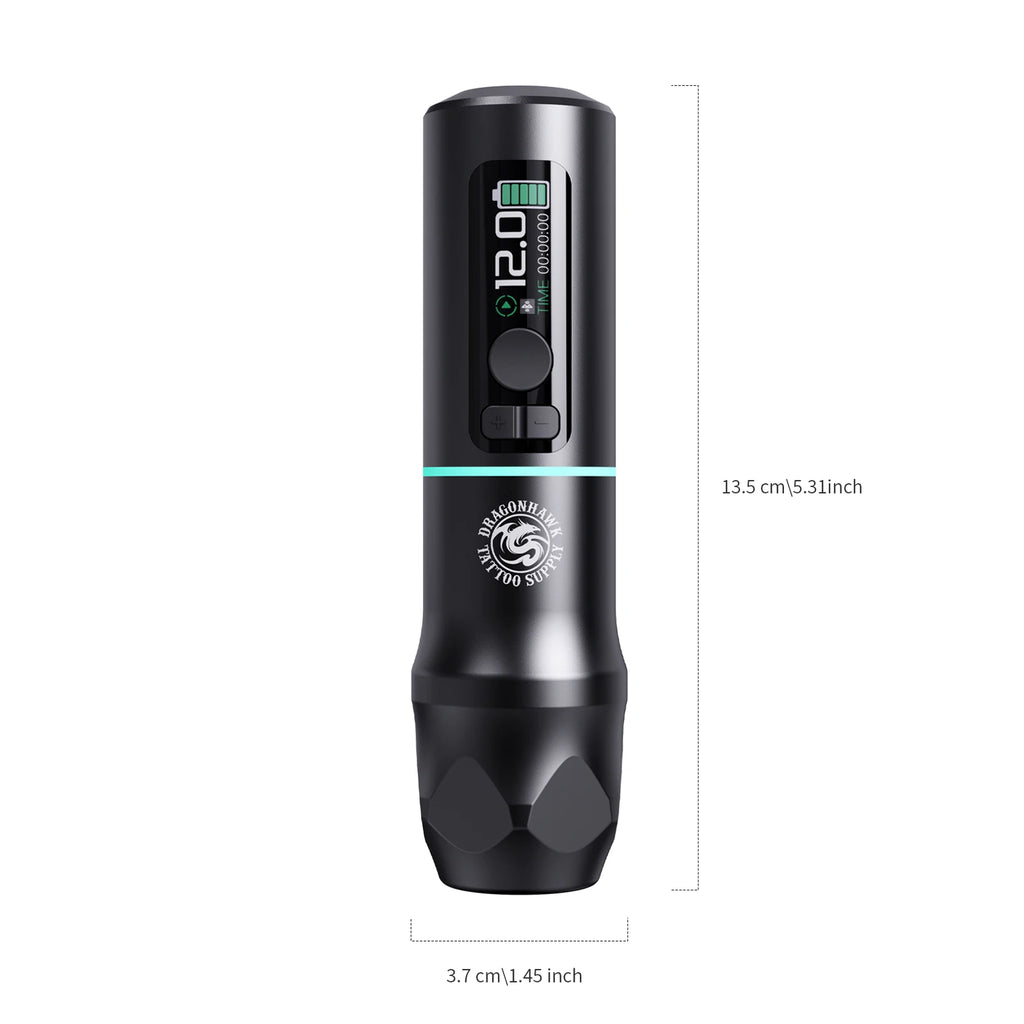 Dragonhawk X20 Pro Wireless Tattoo Pen HD Color Screen Replaceable 2000mAh Battery 3.5mm Stroke For Lining Shading Coloring